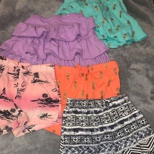 3T shorts and skirts set